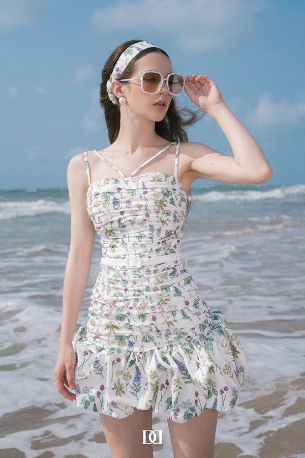 DARLING DIVA Đầm ôm xếp xòe nhẹ Grainne Dress