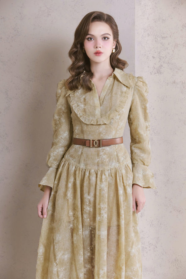 NOLAN DRESS - ĐẦM CÔNG SỞ CỔ BÈO DÁNG DÀI