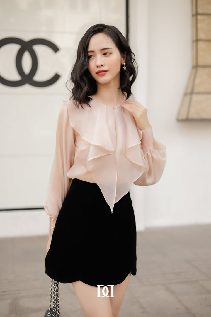 darlingdiva.vn Velvet Skirt ( Black )