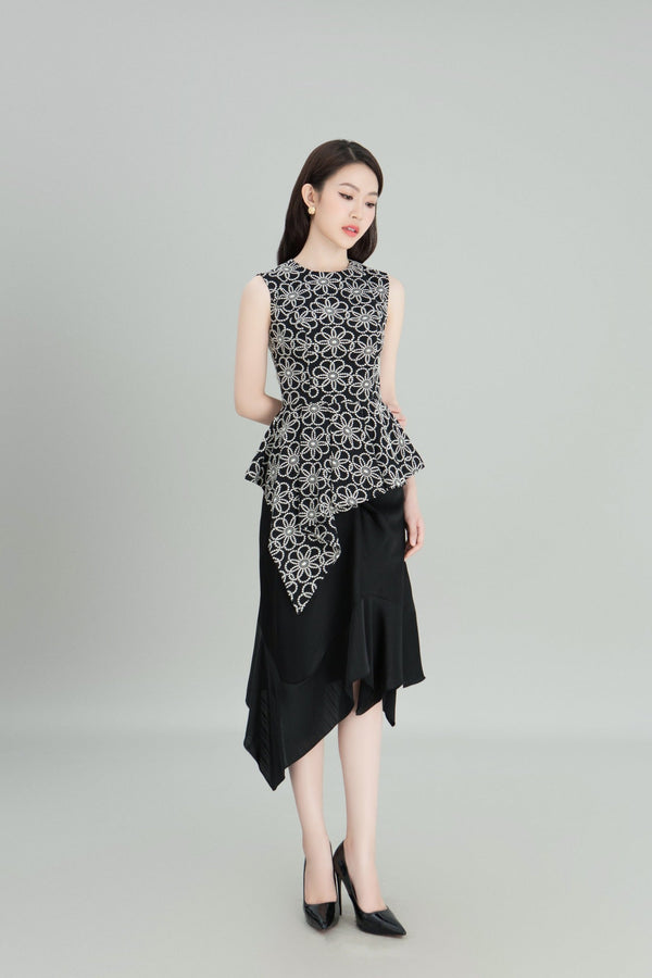 darlingdiva.vn Áo Kiểu Tà Xẻ Cao Thấp Tạo Cảm Giác Thon Thả Kieran Top