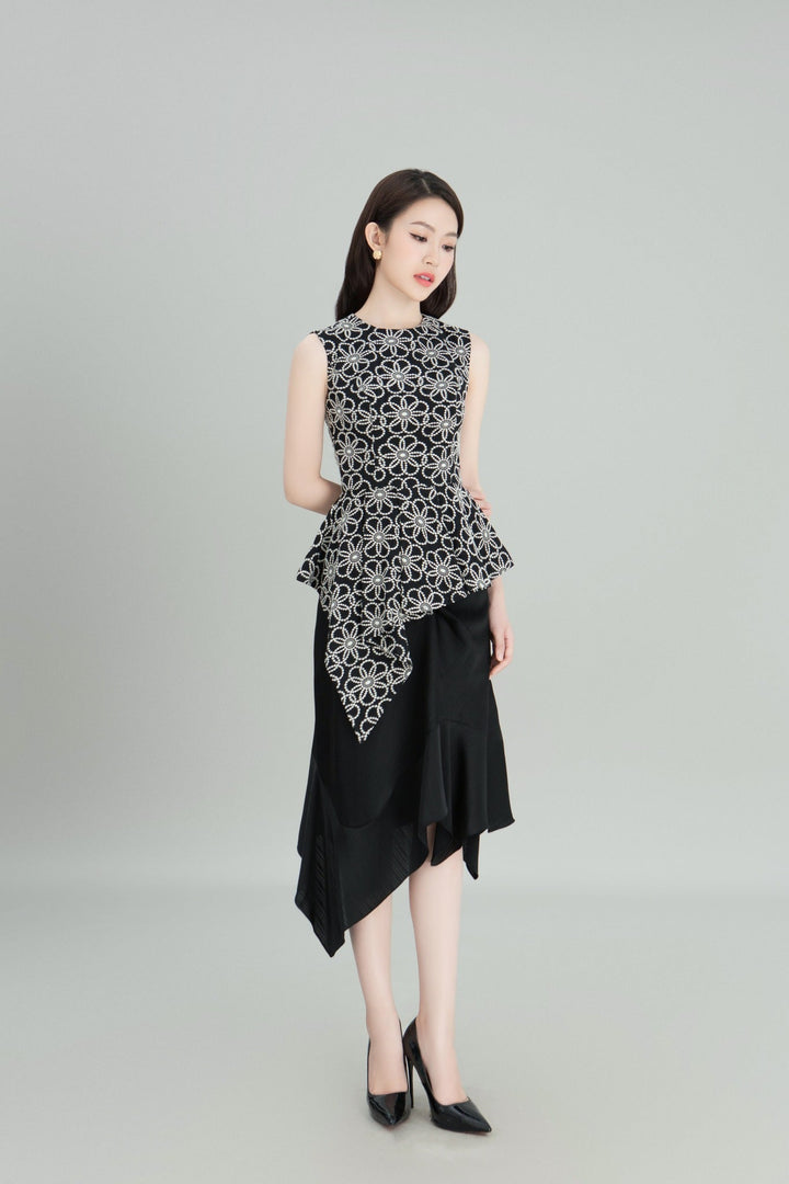 darlingdiva.vn Áo Kiểu Tà Xẻ Cao Thấp Tạo Cảm Giác Thon Thả Kieran Top