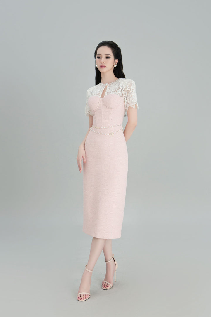 DARLING DIVA Amelia Lace Sleeves Dress